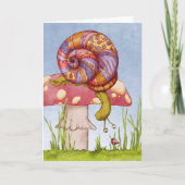 Paisley snail toadstool ladybug Hallo Freund Karte (Vorderseite)