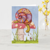 Paisley snail toadstool ladybug Hallo Freund Karte (Gelbe Blume)