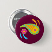 Paisley-Spaß Button (Vorne & Hinten)