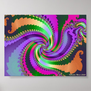 Paisley-Spirale Poster