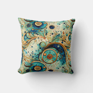 Paisley Steampunk Throw Pillow Kissen