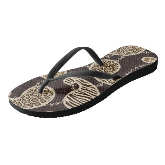 Paisley-Stil Badesandalen (Schrägansicht)