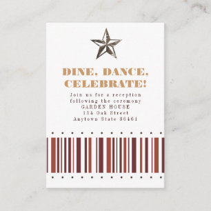 Paisley Stripes Empfang oder Informationskarte Begleitkarte