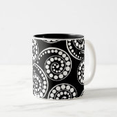 Paisley-Strudelmuster modern Zweifarbige Tasse (VorderseiteRechts)