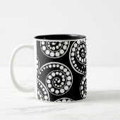 Paisley-Strudelmuster modern Zweifarbige Tasse (Links)