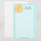 Paisley Sun Stationery Briefpapier (Vorne/Hinten)