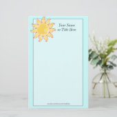 Paisley Sun Stationery Briefpapier (Stehend Vorderseite)