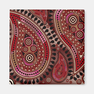 "Paisley Supreme", dunkelrot von Cheryl Daniels Magnet