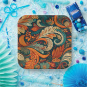 Paisley Swirl Paper Plate Pappteller (Party)