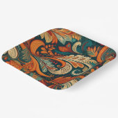 Paisley Swirl Paper Plate Pappteller (Gewinkelt)