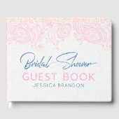 Paisley-Syndrom Pastell Pisley & moderne Typografi Gästebuch (Vorderseite)