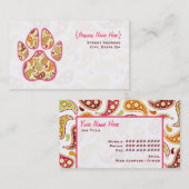 Paisley-Tatzen-Druck-Visitenkarte Visitenkarte (Vorne/Hinten)