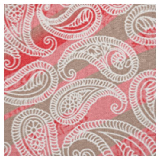 Paisley Textile | Rosa grüne Stoffe Print (Muster)