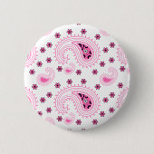 Paisley und Blume Muster Button (Vorderseite)