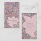 Paisley- und Blumenmuster Visitenkarte (Vorne/Hinten)