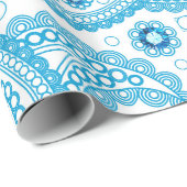Paisley und Diamanten Geschenkpapier (Rolleneckpunkt)