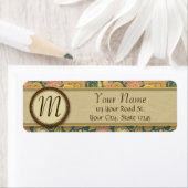 Paisley- und Fan-Blume mit Monogramm (Insitu)
