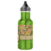 Paisley- und Fan-Blume mit Monogramm Trinkflasche (Rechts)