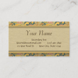 Paisley- und Fan-Blumen mit Monogramm Visitenkarte