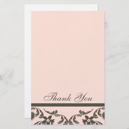 Paisley und Floral Vielen Dank Karten (Vorne/Hinten)