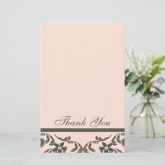 Paisley und Floral Vielen Dank Karten (Stehend Vorderseite)