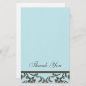 Paisley und Floral Vielen Dank Karten (Vorne/Hinten)