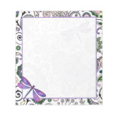 Paisley und Libelle Notizblock (Vorderseite)