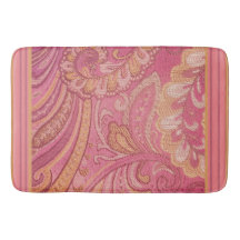 Paisley und Streifen Rosa und Orange Gold