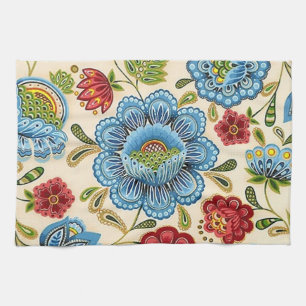 Paisley Vintag Retro Floral Indian Pattern Geschirrtuch