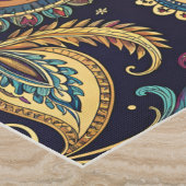Paisley Vintage Look Black Teal Purple Monogram Yogamatte
