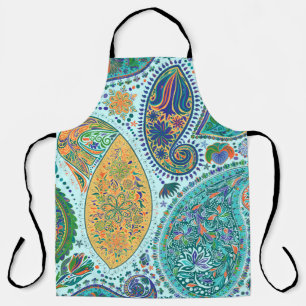Paisley Vintages Blumenmotiv ethnisch nahtlos back Schürze