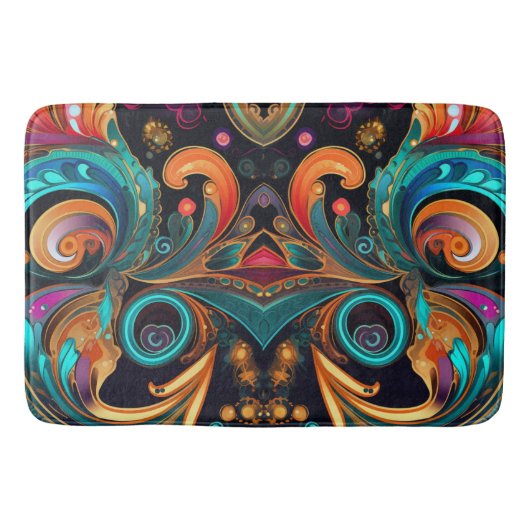 Paisley Vivid Bold Badematte (Vorderseite)