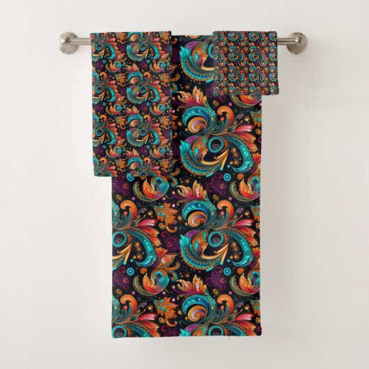 Paisley Vivid Bold Badhandtuch Set (Insitu)