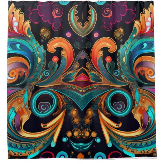 Paisley Vivid Bold Duschvorhang (Vorderseite)