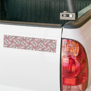 Paisley-Vögel in Babyrosa Autoaufkleber