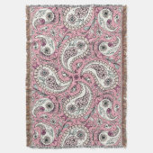 Paisley-Vögel in Babyrosa Decke (Vorderseite Vertikal)