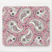 Paisley-Vögel in Babyrosa Mousepad (Vorne)