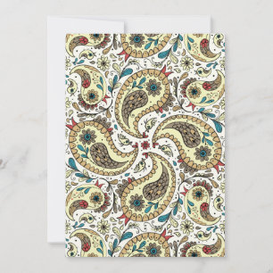 Paisley-Vögel in Gelb/Braun und Weiß