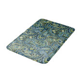 Paisley Waldgrün Badematte (Schrägansicht)