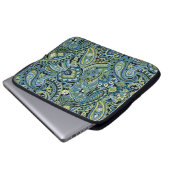 Paisley Waldgrün Laptopschutzhülle (Vorne Knopf)
