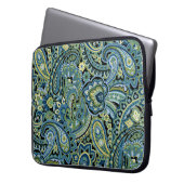 Paisley Waldgrün Laptopschutzhülle (Vorderseite Links)