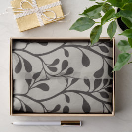 Paisley Waltz Minimalist Botanical Silhouettes Seidenpapier