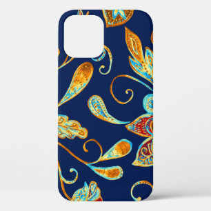 Paisley-Wasserfarbe-Fliesenmuster: Blumen, f Case-Mate iPhone Hülle