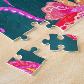 Paisley Watercolor Floral Pattern Tile Puzzle (Seite)