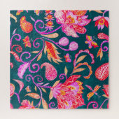 Paisley Watercolor Floral Pattern Tile Puzzle (Horizontal)