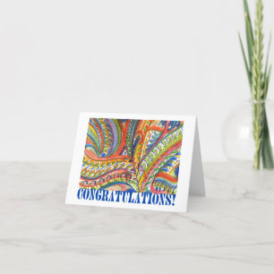 Paisley Watercolor gratuliert Dankeskarte