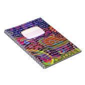 Paisley Wavy Komposition Notebook in hellen Farben Notizblock (Rechte Seite)