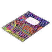 Paisley Wavy Komposition Notebook in hellen Farben Notizblock (Linke Seite)