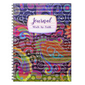 Paisley Wavy Komposition Notebook in hellen Farben Notizblock (Vorderseite)