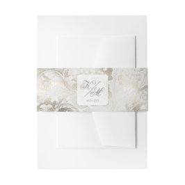 Paisley Wedding Champagne ID767 Einladungsbanderole